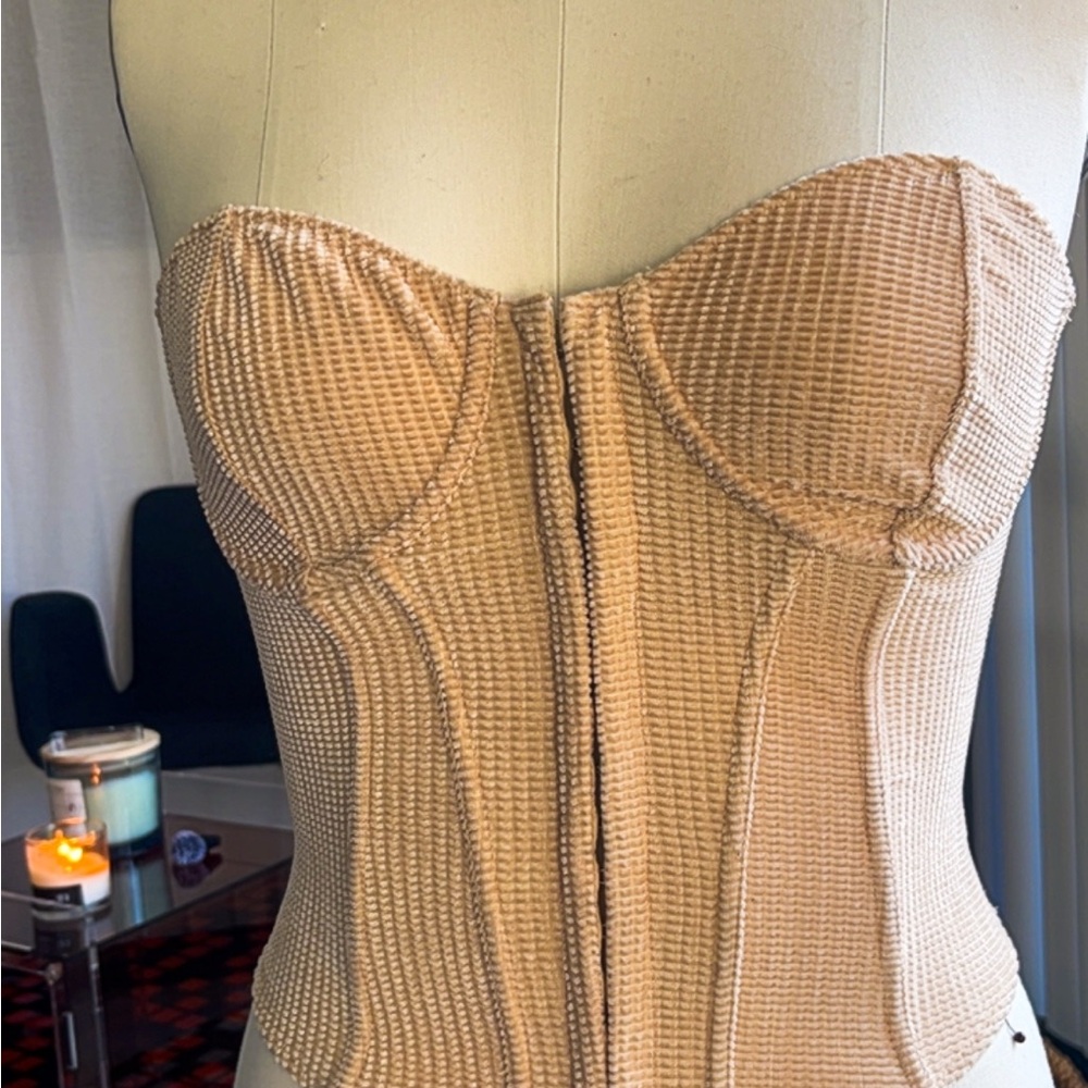 Urban Outfitters Beige Textured Bustier